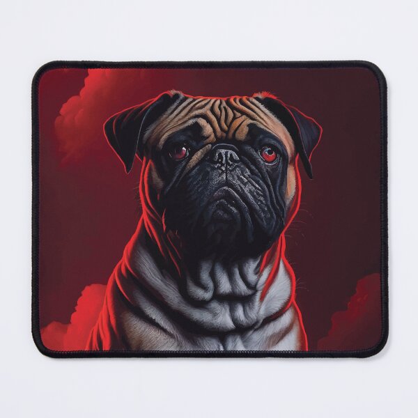 Item preview, a pug in the sky portrait painting designed and sold by unepommedeterre.