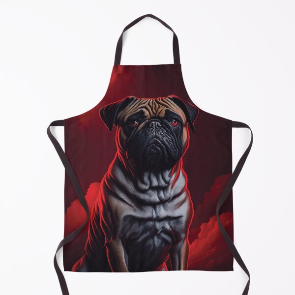 Item preview, a pug in the sky portrait painting designed and sold by unepommedeterre.