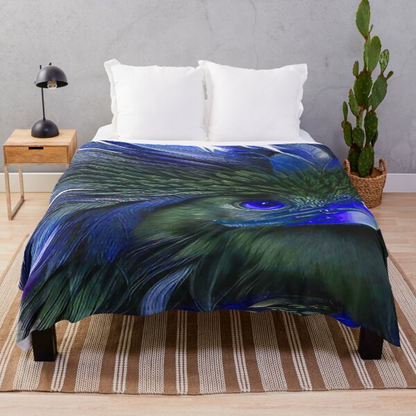 Item preview, Bird with Ruffled Head of Feathers Morning Hair Brilliant Blue designed and sold by deniselynnimage.