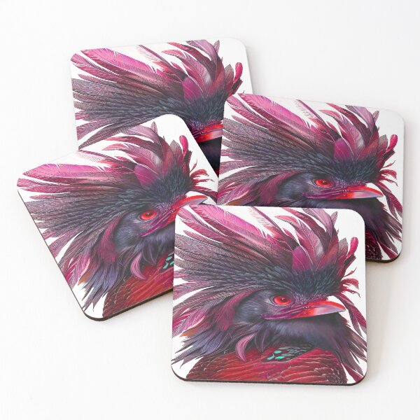 Item preview, Bird with Ruffled Head of Feathers Morning Hair Brilliant Red designed and sold by deniselynnimage.