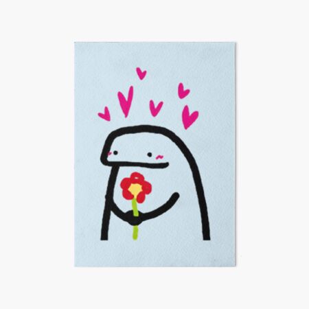 Flork in love meme pack, bundle | Art Board Print