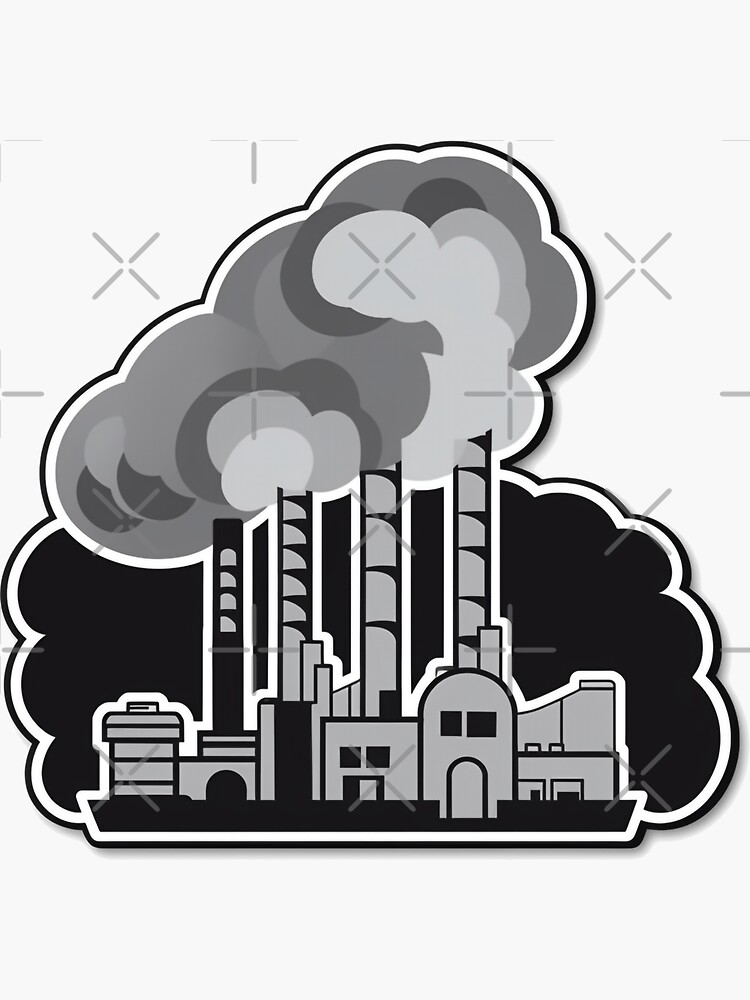 Vector Illustration about Environmental Problems. Hand Drawn Sketch of a  Factory with Smoking Pipes Polluting the Air Stock Vector - Illustration of  hand, landscape: 245894695
