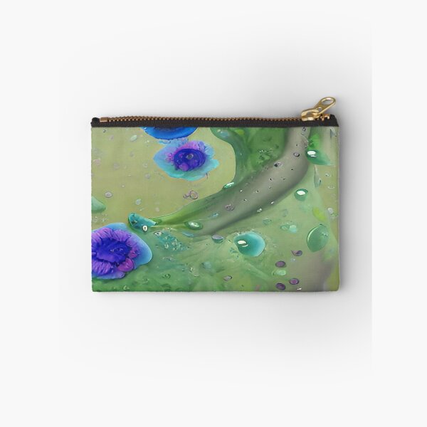 Item preview, Female Abstract Blue Hair Green Background designed and sold by deniselynnimage.