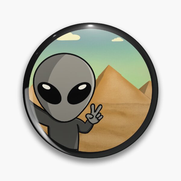 Artikelvorschau, Graues Weltraum-Alien-Pyramiden-Selfie entworfen und verkauft von SpaceAlienTees.