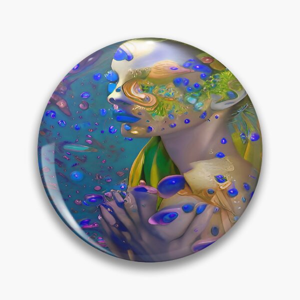 Item preview, Female Abstract Blue and Yellow Hair designed and sold by deniselynnimage.