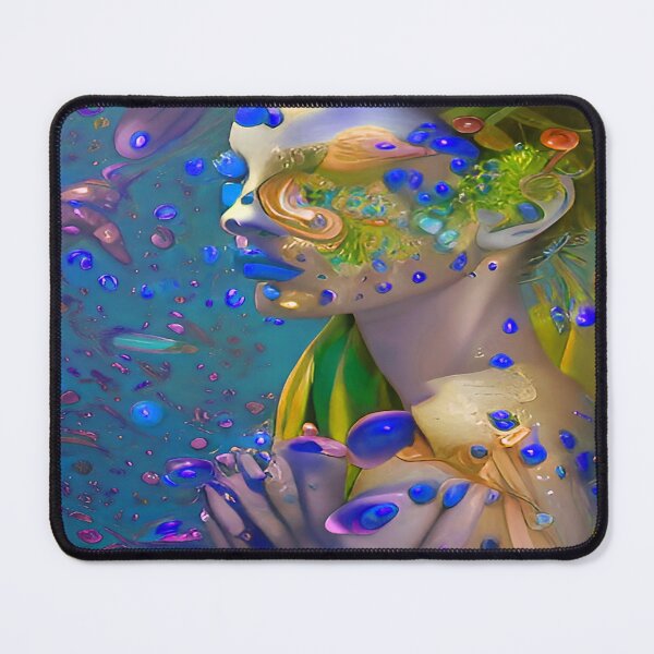 Item preview, Female Abstract Blue and Yellow Hair designed and sold by deniselynnimage.