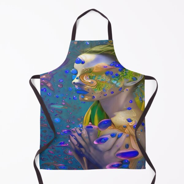Item preview, Female Abstract Blue and Yellow Hair designed and sold by deniselynnimage.
