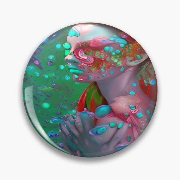 Item preview, Female Abstract Green and Red Hair designed and sold by deniselynnimage.