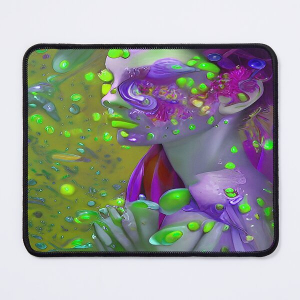 Item preview, Female Abstract Green and Purple Hair designed and sold by deniselynnimage.