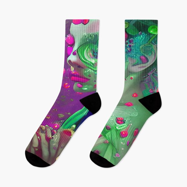 Item preview, Female Abstract Pink and Green Hair  designed and sold by deniselynnimage.