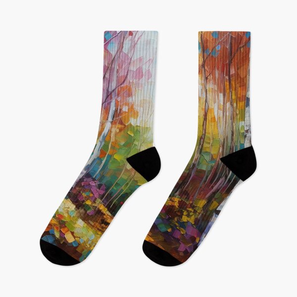Item preview, Birch woods - impressionist painting 2 designed and sold by Red Witch Art.