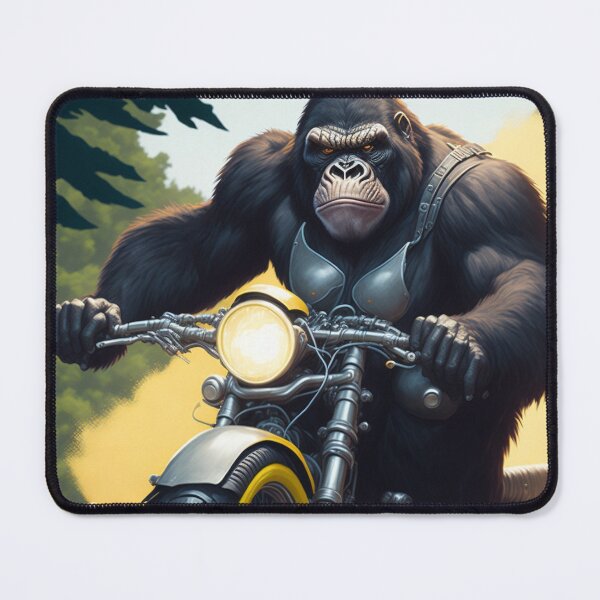 Item preview, gorilla driving a motorcycle designed and sold by LOVEARTDESIGN.