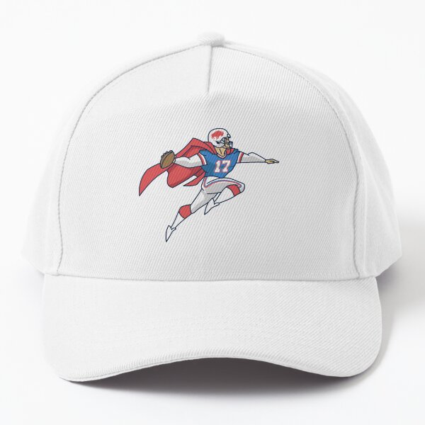 Super Josh Buffalo Football Cartoon Pop Art Drawing, Super Hero 90's Retro Quarterback Baseball Cap