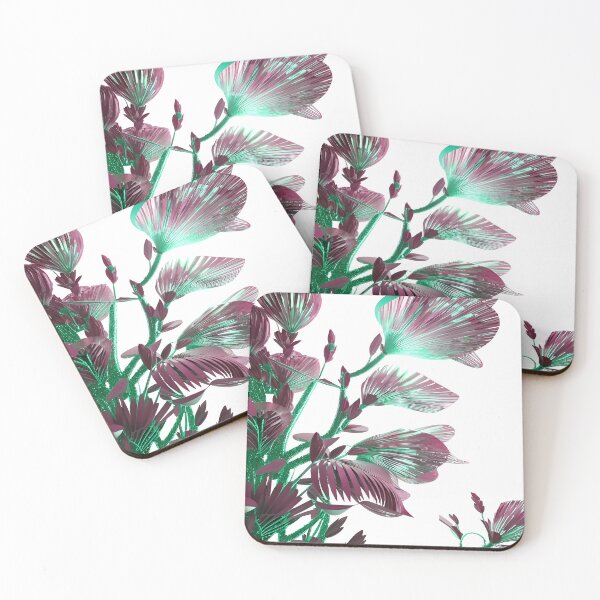 Item preview, Plants Green Leaves with Glimmering Pink Highlights designed and sold by deniselynnimage.