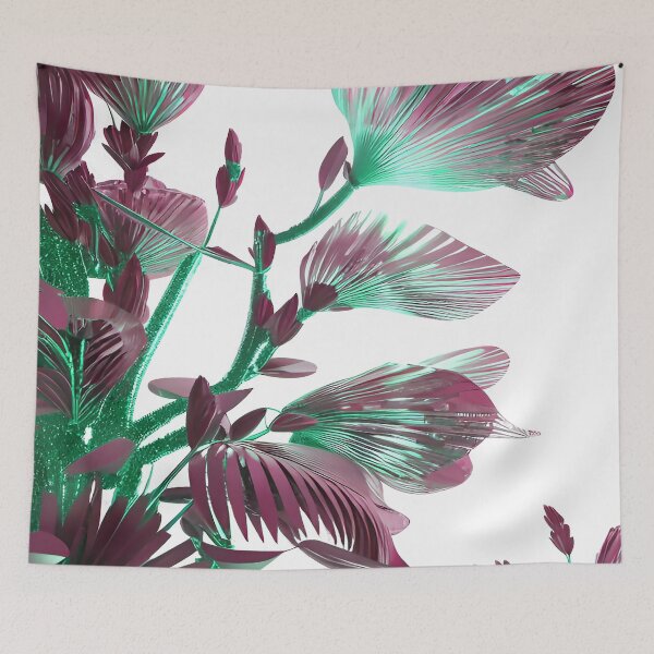 Item preview, Plants Green Leaves with Glimmering Pink Highlights designed and sold by deniselynnimage.