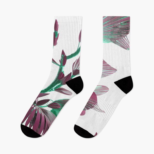 Item preview, Plants Green Leaves with Glimmering Pink Highlights designed and sold by deniselynnimage.