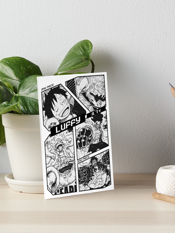 Impression rigide for Sale avec l'œuvre « Luffy - Cadre Manga One