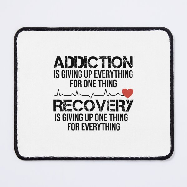 Item preview, Addiction VS Recovery AA NA Heartbeat for a Clean Sober Life designed and sold by RecoveryRox.