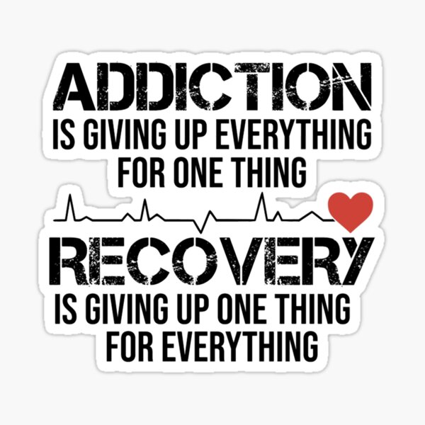 Item preview, Addiction VS Recovery AA NA Heartbeat for a Clean Sober Life designed and sold by RecoveryRox.