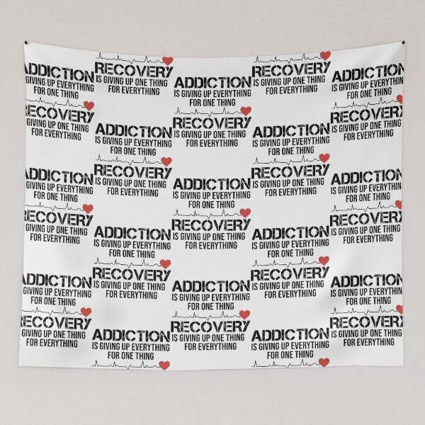 Item preview, Addiction VS Recovery AA NA Heartbeat for a Clean Sober Life designed and sold by RecoveryRox.