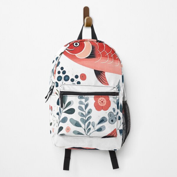 Item preview, Salmon - Scandinavian Folk Art Style designed and sold by StudioRedKoala.