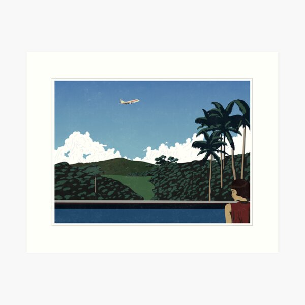 Flying over Mount Agung Art Print
