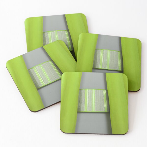 Item preview, Fabric Lime Green Vertical Stripes designed and sold by deniselynnimage.