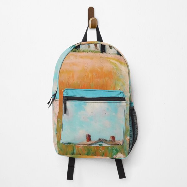 Item preview, pink wheat fields field cottages abstract decorative painting05 designed and sold by UnaWu533.