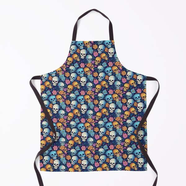 Artikelvorschau, Bunte Totenköpfe und Blumen entworfen und verkauft von PadedoDesigns.