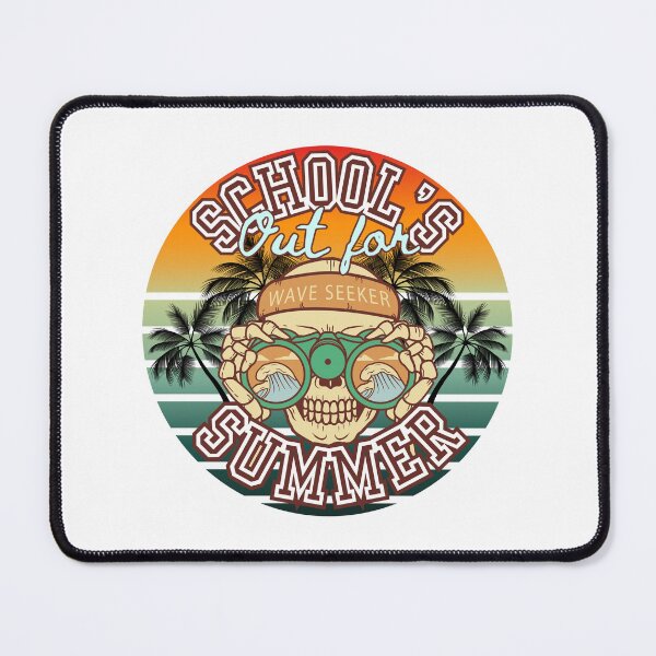 Item preview, cute, fun, retro schools out for summer skeleton design designed and sold by Busybeecrdesign.