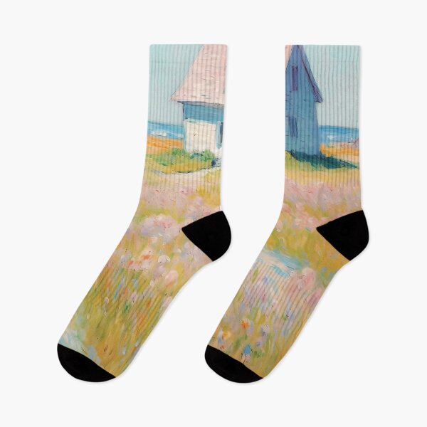 Item preview, pink wheat fields field cottages abstract decorative painting07 designed and sold by UnaWu533.