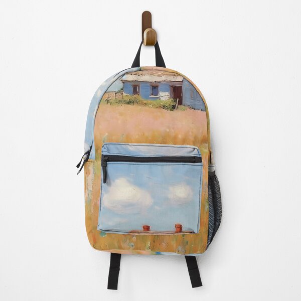 Item preview, pink wheat fields field cottages abstract decorative painting08 designed and sold by UnaWu533.