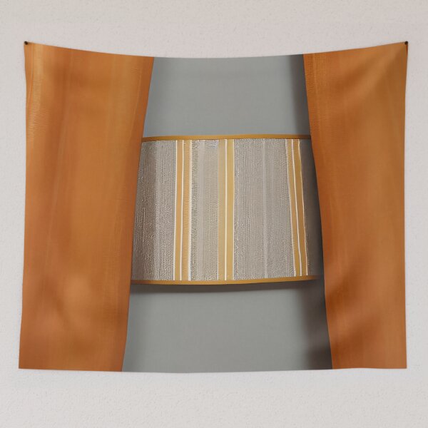 Item preview, Fabric Orange with Vertical Striped Center designed and sold by deniselynnimage.