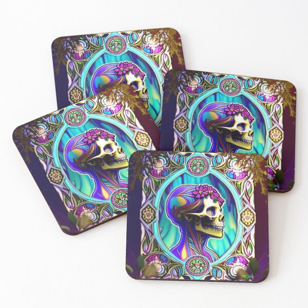 Item preview, Trippy Psychedelic Art Nouveau Skull 11 designed and sold by Benito Del Ray.