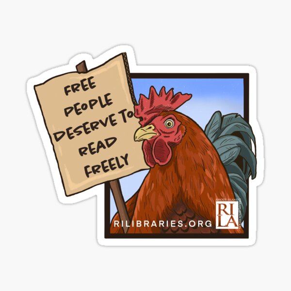 Item preview, Free People Deserve to Read Freely - Rhody designed and sold by RILIbraries.