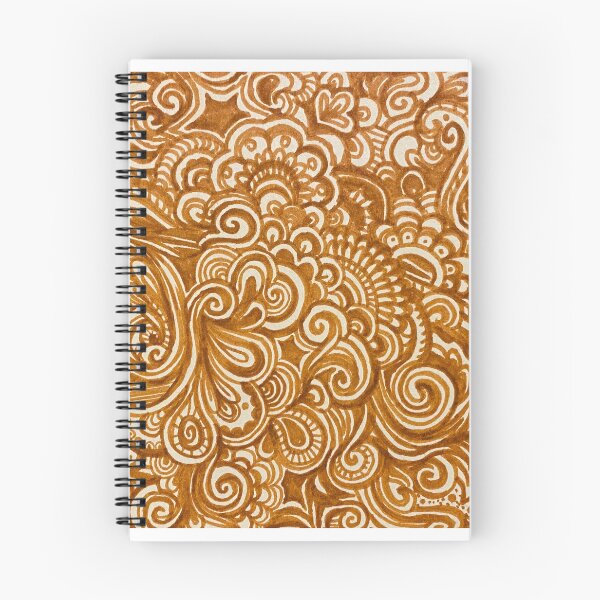 Item preview, brown/orangeish doodle page designed and sold by Artsystuffy.