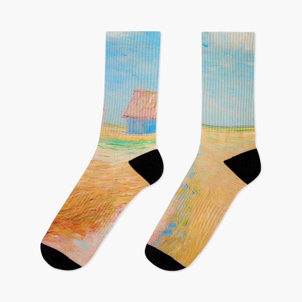Item preview, pink wheat fields field cottages abstract decorative painting12 designed and sold by UnaWu533.