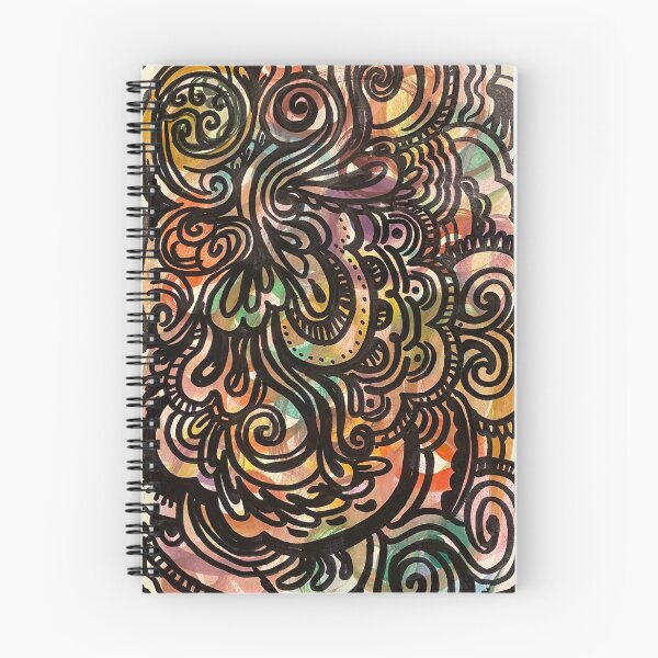 Item preview, funky multicolor doodle page designed and sold by Artsystuffy.