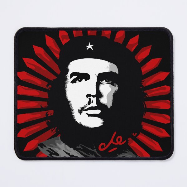 Item preview, El Che Iconic Portrait on Abstract red sun Background designed and sold by BluedarkArt.