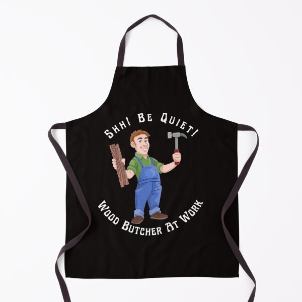 Item preview, Shh! Be Quiet! Wood Butcher At Work designed and sold by 2romantics.