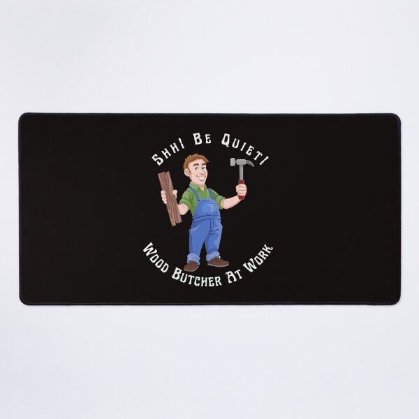 Item preview, Shh! Be Quiet! Wood Butcher At Work designed and sold by 2romantics.