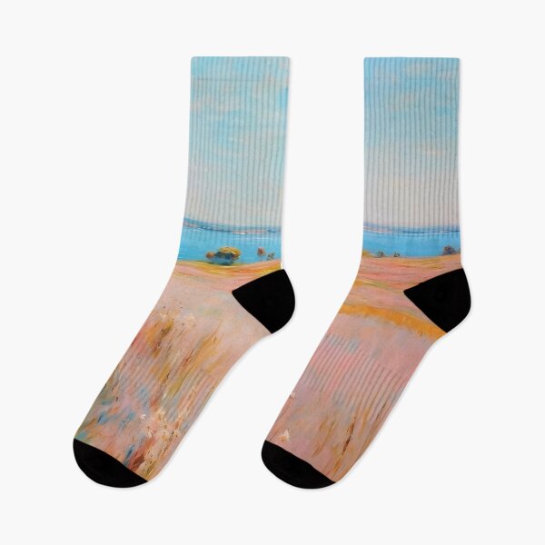 Item preview, pink wheat fields field cottages abstract decorative painting14 designed and sold by UnaWu533.
