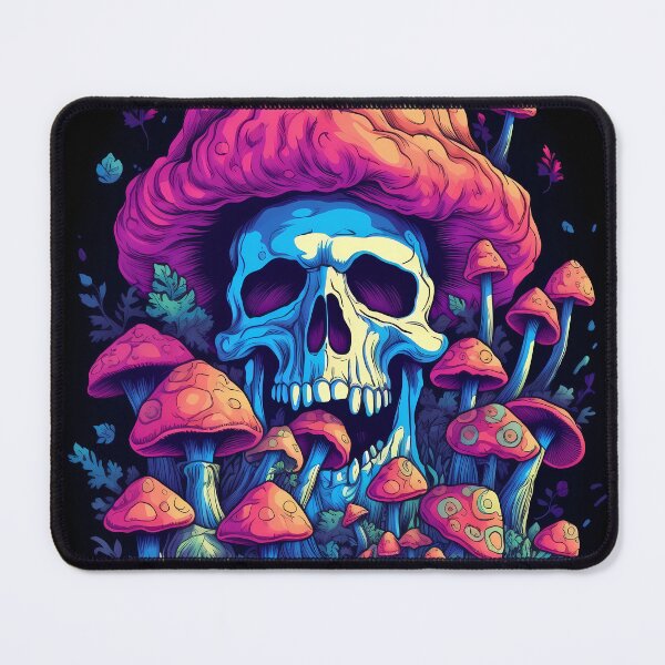 Item preview, Psychedelic multicolors Mushroom overgrown skull designed and sold by MDCGraphics.