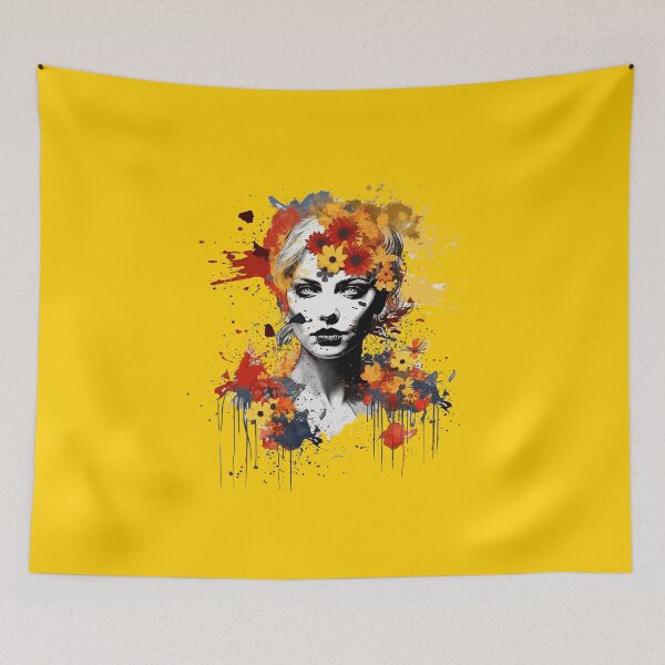 Item preview, Floral Illustration - Trash Polka Inspired - German woman designed and sold by brindled.