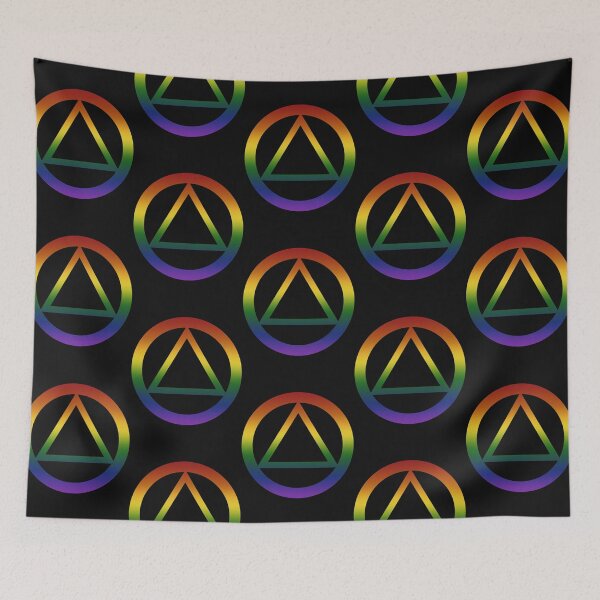 Item preview, Alcoholics Anonymous Rainbow Pride Symbol designed and sold by FeedmyDesigns.