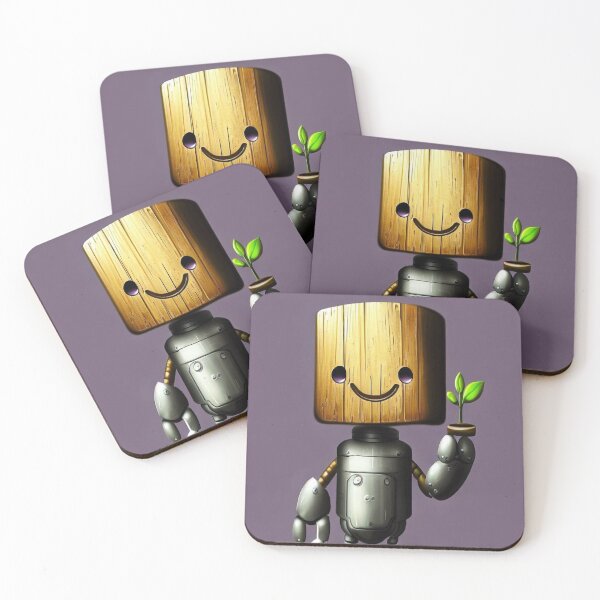 Item preview, mini happy robot designed and sold by patawako.