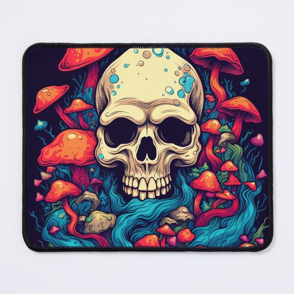 Item preview, Psychedelic multicolors Mushroom overgrown skull designed and sold by MDCGraphics.