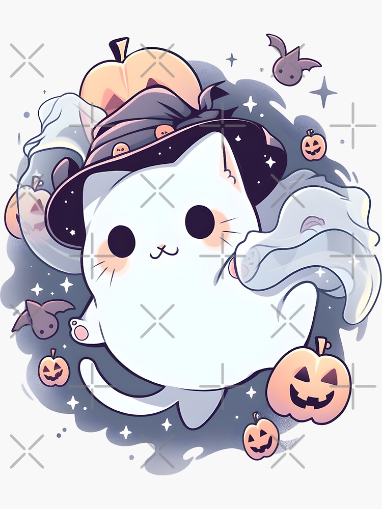 Ghost Cat Stickers