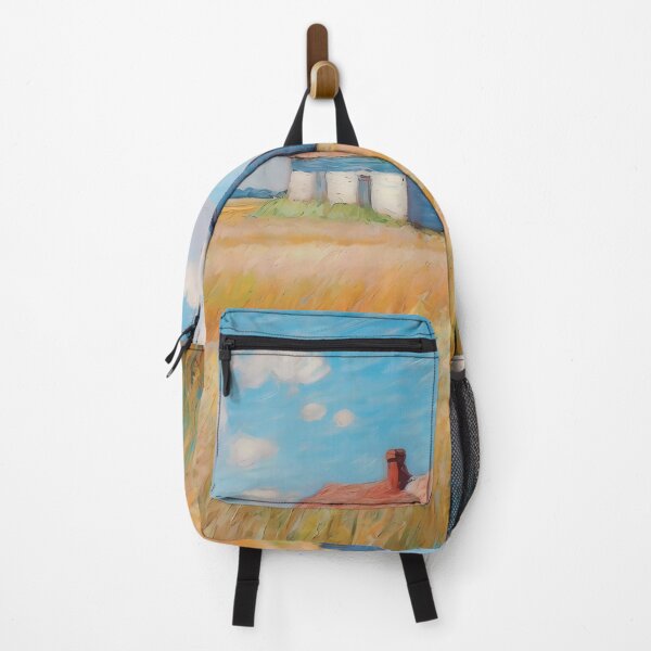 Item preview, pink wheat fields field cottages abstract decorative painting18 designed and sold by UnaWu533.