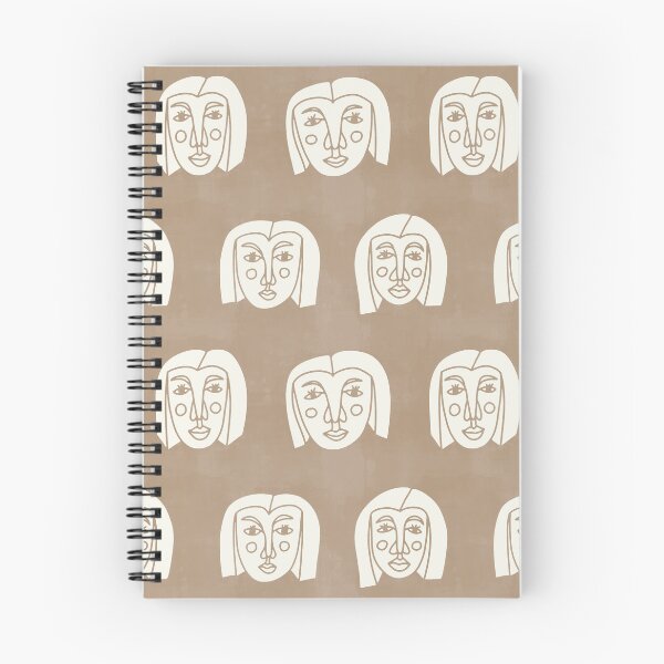 Item preview, Boho Faces, Women's Heads Pattern, Geometric Faces, Neutral Earthy Colors designed and sold by tartagain.